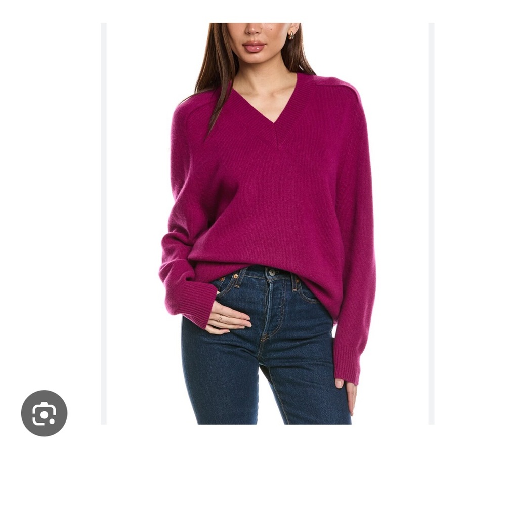 NWT THEORY Karenia Neue V-Neck Sweater L. Wildflower